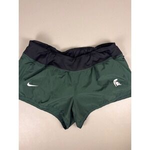 Nike Michigan State Spartans DRI-FIT Running Shorts Green  Athletic Women